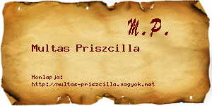 Multas Priszcilla névjegykártya
